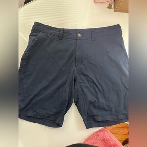 lululemon athletica Men's Navy Flat Front Shorts